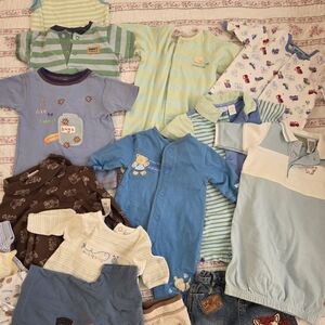Vintage Y2k Baby Boy Clothing Lot Absorba Carters Baby Gap 0-12 Months